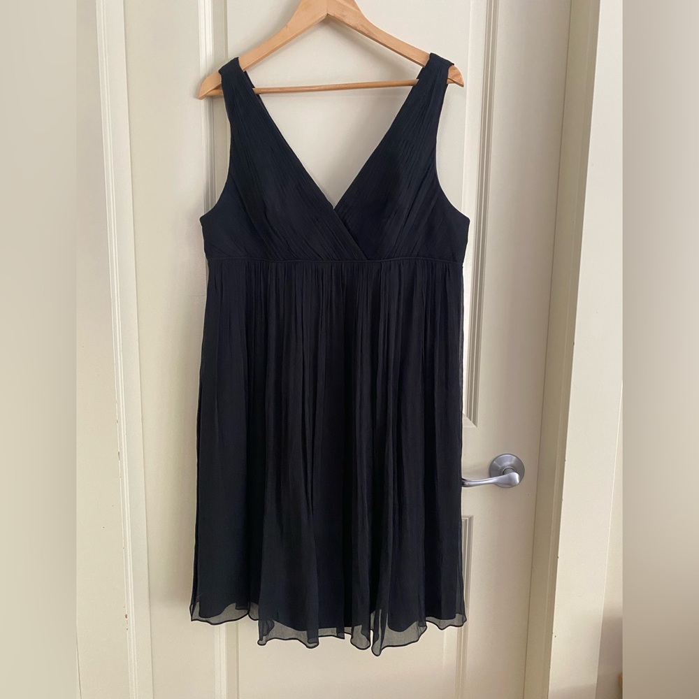 J. Crew Black Midi Dress